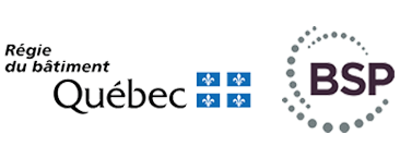 Régie du bâtiment Québec logo et BSP logo